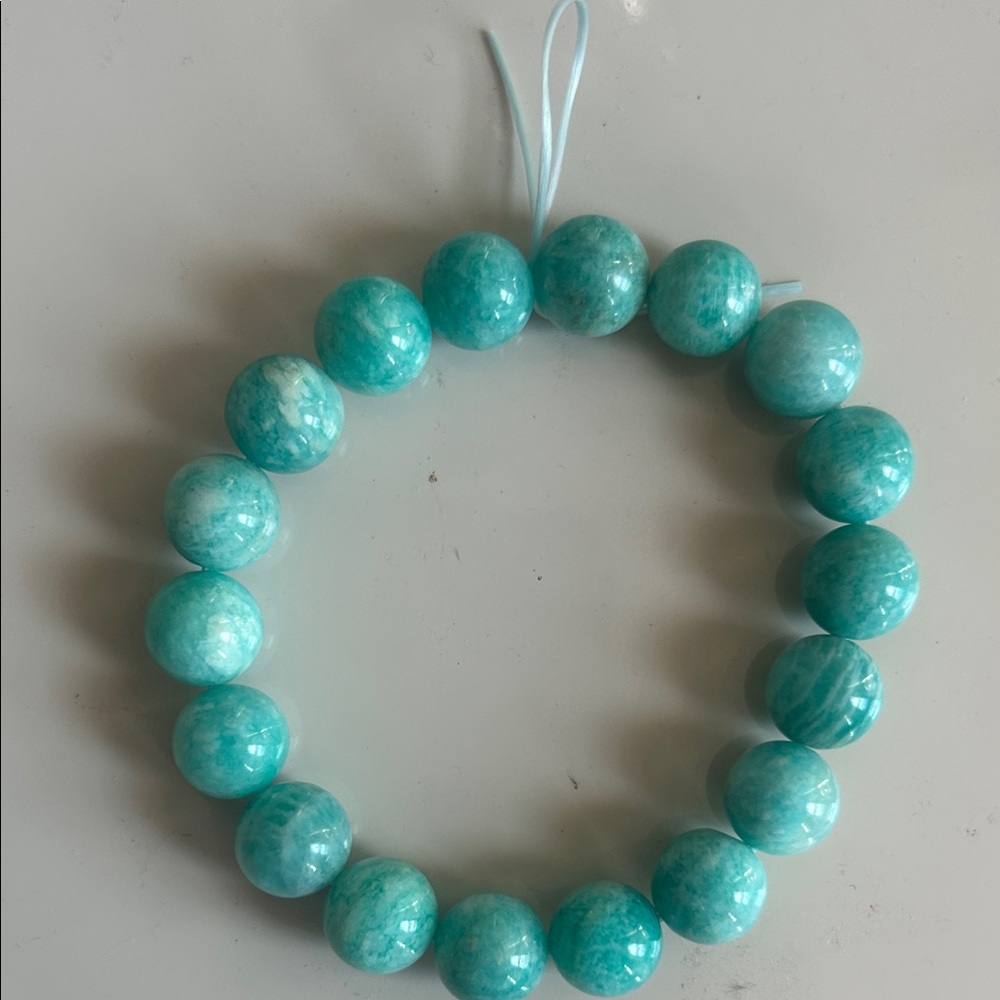 Real amazonite Beaded Stretch Bracelet